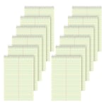 TOPS Steno Books, 6in x 9in, Gregg Ruled, 80 Sheets, Green, Pack Of 12