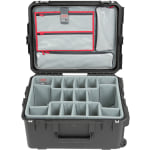 SKB Cases i Series Protective Case With Padded Dividers And Wheels, 21in x 13-1/2in x 10in, Black