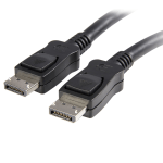 StarTech.com 50 ft DisplayPort Cable with Latches - M/M - 50ft/15m DisplayPort to DisplayPort cable; Full HD (1920 x 1200p 60Hz)/6.48 Gbps bandwidth/HDCP/DPCP/MST - Durable PVC strain relief; Latching connectors