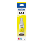 Epson 664 EcoTank Yellow Refill Ink Bottle, T664420-S