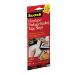 Scotch Envelope/Package Sealing Tape Strips, 1-7/8in x 6in, Pack Of 50 Tape Strips