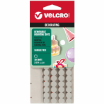 VELCRO Removable Mounting Tape - 0.63in Dia - 195 / Pack - White