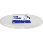 Tape Logic Removable Double-Sided Foam Tape, 1/2in x 36 Yd., White, Case Of 2 Rolls