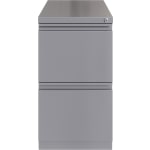 Hirsh 20inD Vertical 2-Drawer Mobile Pedestal File Cabinet, Arctic Silver