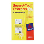 Avery Secur-A-Tach Plastic Tag Fasteners, 5in, White, Box Of 1,000