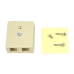 Belkin Keystone Surface Mount Box - Surface mount box - ivory - 2 ports