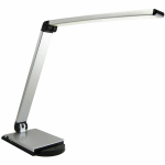 Lorell LED USB Smart Device Station Task Light, Dimmable, Silver