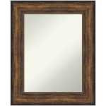 Amanti Art Non-Beveled Rectangle Framed Bathroom Wall Mirror, 31-1/2in x 25-1/2in, Ballroom Bronze