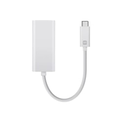 Monoprice 3.1 USB-C to Gigabit Ethernet Adapter - USB 3.1 - 1 Port(s) - 1 - Twisted Pair - 10/100/1000Base-T - Desktop