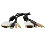 StarTech.com 6 ft 4-in-1 USB DVI KVM Switch Cable with Audio - Connect high resolution DVI video, USB, and audio all in one cable