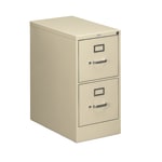 HON 510 25inD Vertical 2-Drawer File Cabinet, Putty