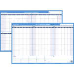 AT-A-GLANCE 30% Recycled Undated Erasable/Reversible Wall Planner, 90/120 Day, 36in x 24in, Black/Blue, PM-239-28