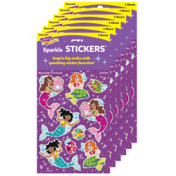 Trend Sparkle Stickers, School Days, 648 Stickers Per Pack, Set Of 2 Packs