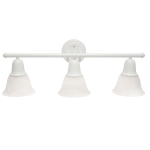 Lalia Home Essentix 3-Light Wall Mounted Vanity Light Fixture, 26-1/2inW, Alabaster White/White