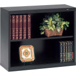 Tennsco Welded 2 Shelf Modular Shelving Bookcase, 28inH x 34-1/2inW x 13-1/2inD, Black