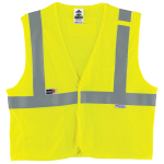 Ergodyne GloWear Flame-Resistant Hi-Vis Safety Vest, Type-R Class 2, Small/Medium, Lime