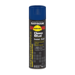 Rust-Oleum Hard Hat High Performance V2100 System Rust Preventive Enamel Spray Paint, 15 Oz, Gloss Deep Blue, Case Of 6 Cans