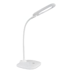 OttLite Wellness Series LED Soft-Touch Flex Desk Lamp, 13-1/2inH, White