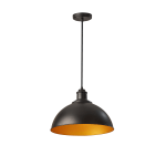 Adesso Wallace Pendant Lamp, 16inW, Black