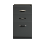 Hirsh 23inD Vertical 3-Drawer Mobile Pedestal File Cabinet, Charcoal