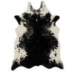 Linon Austin Faux Cowhide Area Rug, 60in x 79in, Black/White