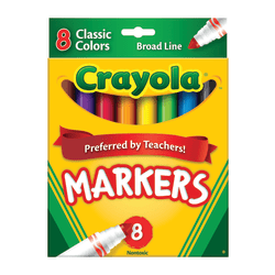 Crayola Washable Markers, Super Tip, Assorted Colors, Box Of 20