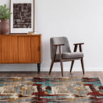 Linon Serene Area Rug, 5ft x 8ft, Cybele Beige/Teal