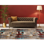 Linon Serene Area Rug, 8ft x 11ft, Cybele Beige/Teal