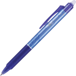 Pilot FriXion Ball Clicker Erasable Retractable Gel Pens, Pack of 12, Extra Fine Point, 0.5 mm, Blue Barrel, Blue Ink