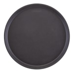 Cambro Round Camtread Trays, 14in, Black, Set Of 12 Trays, 1400CT110