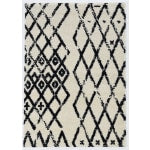 Linon Bijou Area Rug, 5ft x 7ft, Juno Ivory/Black