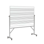 Ghent Reversible Two-Sided Magnetic Dry-Erase Whiteboard, Porcelain, 78-1/4in x 77in, White, Satin Metal Frame