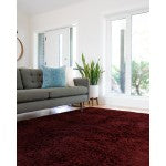 Linon Flokati Area Rug, 9ft x 12ft, Morrigan 2000G Burgundy