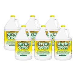 Simple Green Industrial Cleaner/Degreaser - Concentrate - 128 fl oz (4 quart) - Lemon Scent - 6 / Carton - Lemon