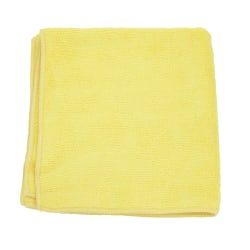 Hospeco MicroWorks Standard Microfiber Towels, 16in x 16in, Yellow, Pack Of 12 Towels