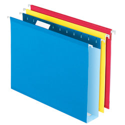 Office Depot Brand Box-Bottom Hanging File Folders, Letter Size (8-1/2in x 11in), 2in Expansion, Assorted Colors, Pack Of 12