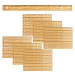 Charles Leonard Economy Wood Rulers, 1in x 12in, Natural, Pack Of 48 Rulers