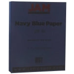 JAM Paper Color Multi-Use Printer & Copy Paper, Navy Blue, Letter (8.5in x 11in), 50 Sheets Per Pack, 28 Lb