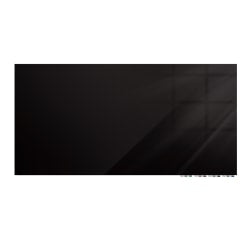 Ghent Aria Low Profile Glassboard, Magnetic, 24inH x 36inW, Black