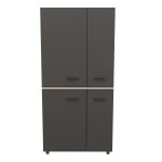 Inval Kratos Series 32inW Large Storage Cabinet, Dark Gray/Maple