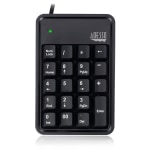 Adesso AKB-600HB USB Mechanical Keypad With 3-Port USB Hub, Black