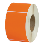 Partners Brand Color Thermal Labels, THL130RG, Rectangle, 4in x 6in, Orange, 1,000 Labels Per Roll, Pack Of 4 Rolls