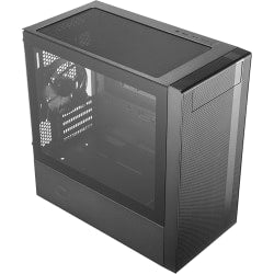 Cooler Master MasterBox MCB-NR400-KG5N-S00 Computer Case - Mini-tower - Black - Steel, Plastic, Mesh, Tempered Glass - 9 x Bay - 2 x 4.72in x Fans Installed - 0 - Micro ATX, Mini ITX Motherboard Supported - 6 x Fans Supported