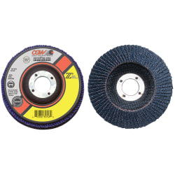 Flap Discs, Z3 -100% Zirconia, Regular, 6in, 36 Grit, 7/8 Arbor, 10,200 rpm, T27