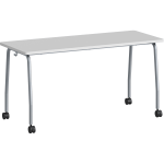 Lorell Training Table - For - Table TopLaminated Top - 300 lb Capacity - 29.50in Table Top Length x 23.63in Table Top Width x 1in Table Top Thickness - 59in Height - Assembly Required - Gray - Particleboard Top Material - 1 Each