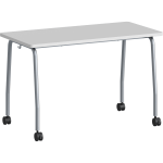 Lorell Training Table - For - Table TopLaminated Top - 300 lb Capacity - 29.50in Table Top Length x 23.63in Table Top Width x 1in Table Top Thickness - 47.25in Height - Assembly Required - Gray - Particleboard Top Material - 1 Each