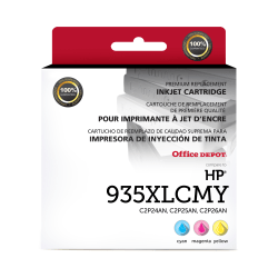 Office Depot Brand Remanufactured High-Yield Cyan, Magenta, Yellow Ink Cartridge Replacement For HP 935XL, Pack Of 3, 118164