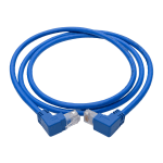 Tripp Lite Cat6 UTP Patch Cable, Up-Angle Male/Down-Angle Male - 4 ft., Blue - First End: 1 x RJ-45 Male Network - Second End: 1 x RJ-45 Male Network - 128 MB/s - Patch Cable