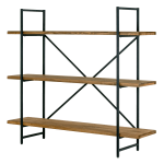 Glamour Home Ailis 56inH 3-Shelf Etagere Bookcase, Brown