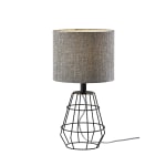 Adesso Simplee Victor Table Lamp, 19inH, Black/Dark Gray